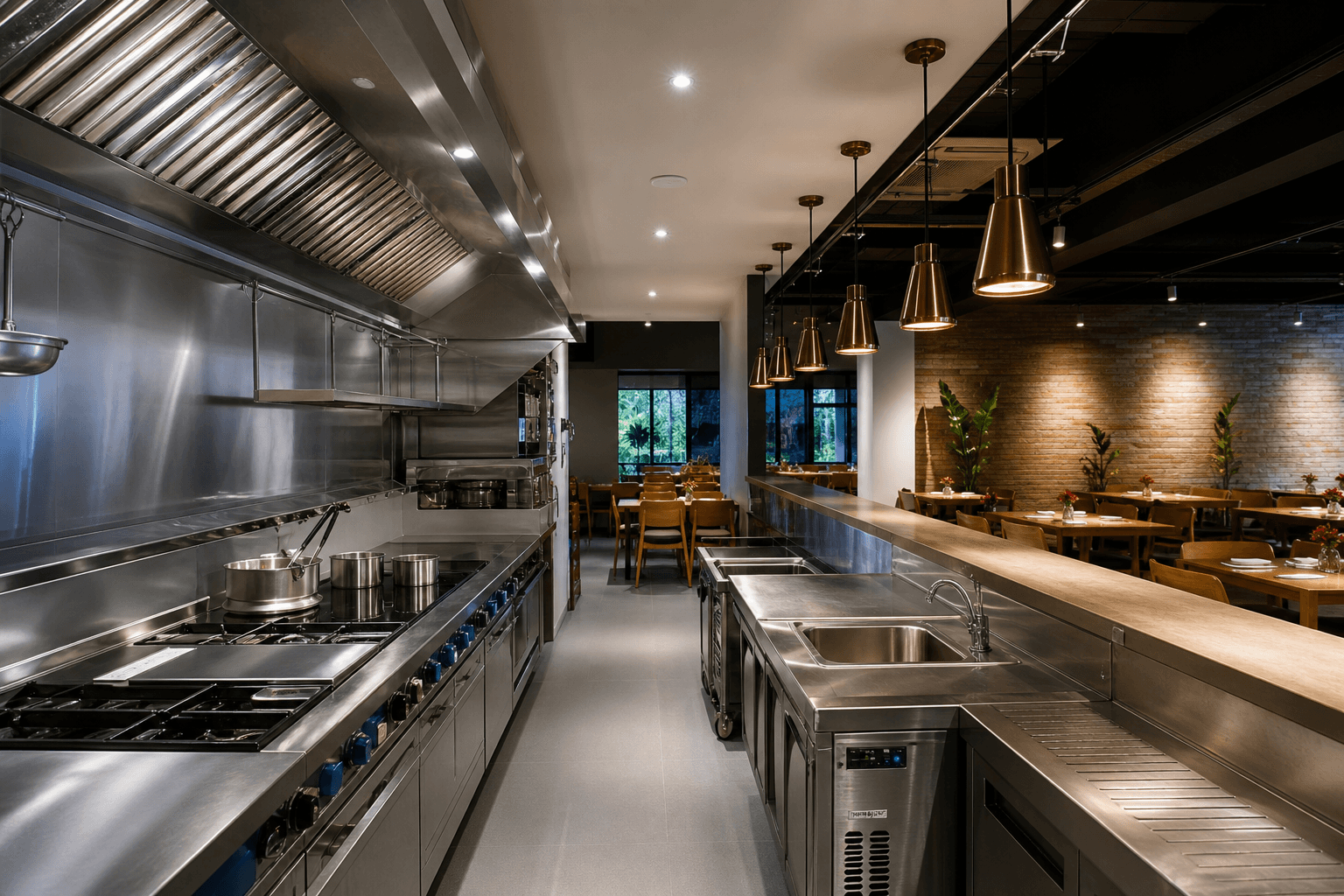 Restaurant kitchen and dining fit-out renovation in Singapore